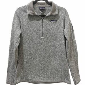 Patagonia Gray Quarter Zip Fleece Gorpcore Clean Girl‎ Cozy Travel Pullover